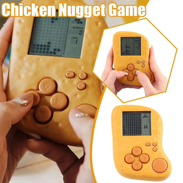 Creative Chicken Nugget Shape Game Machine Set Tetris Puzzle Lasten Dekompressiokuutio