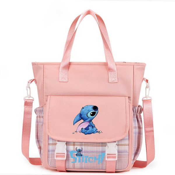 Lilo och Stitch Ryggsäck Väska för Flickor Student Skolväska Axelrem Handväska Söt Tryckt Canvas Skolväska Myntplånbok color1