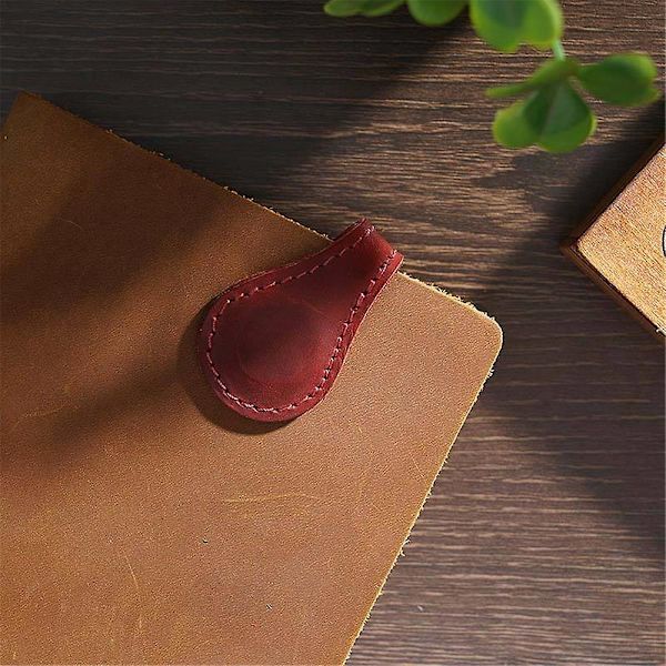 Kirjan lisävarusteet Magneettiset kirjanmerkit Retro Pull-up Kirjanmerkki Klipsit Lahjat Kirjan ystäville Lukijoille Lapsille Aikuisille Wine Red