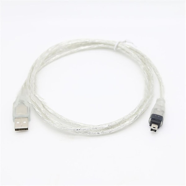 Farfi 1,5 m USB til Ieee 1394 Firewire 4-bens adapterkabel konverterledning til Ilink