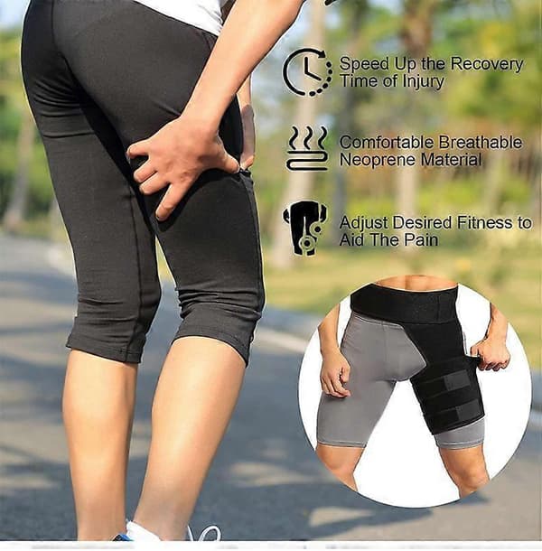 Höftstöd för ischias smärtlindring, kompressionsärm för hamstring, ljumskstöd, SI-bälte, justerbart stöd för SI-led