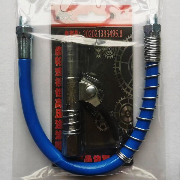 Smørenippelkobling - Smørenippelspiss, smørefettkoblinger, kraftig hurtigkobling for smørepistol kompatibel med alle smørepistoler 1/8\" NPT-ender A with Hose