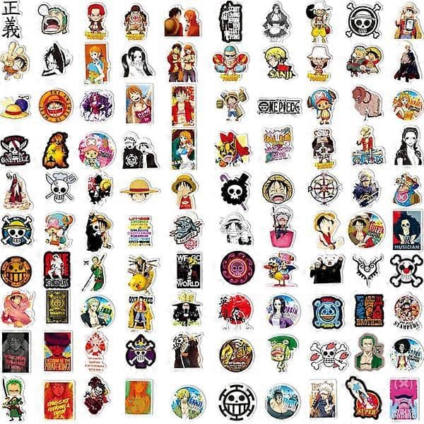 100 stk. One Piece-klistremerker