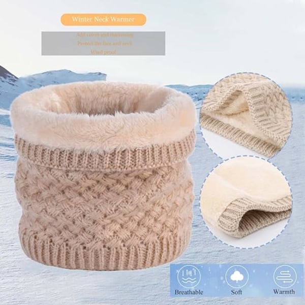 Stickad vinter varm stretch halsvärmare skidåkning mask halsduk män kvinnor