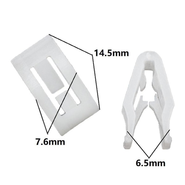 50 stk. Auto Instrument Fastener Clips Hvid Orange Passer til Bil Audio Cd Dvd Navigation Udskift Instrumentbræt Plastik Holdere White 50PCS