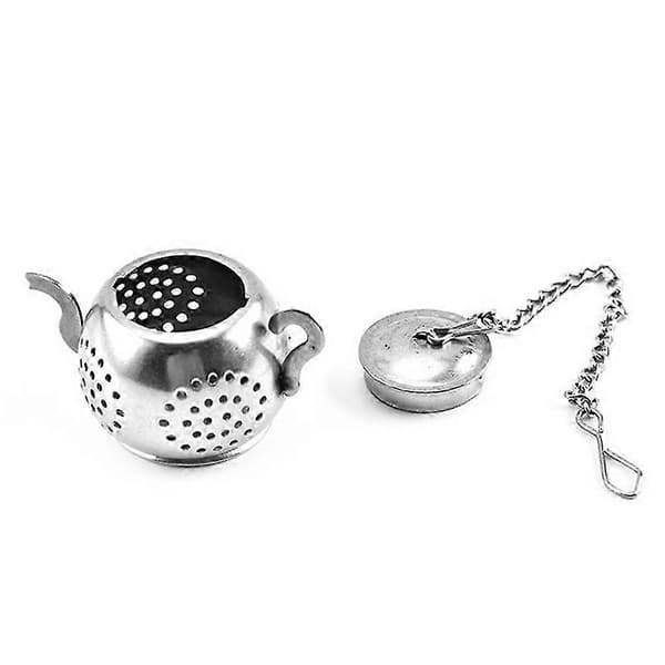2025 Sølv Tekande Mønster Blad Te Infuser med Holdbart Krypteret Mesh Design til Kaffeblad Te eller Gløgg Krydderier