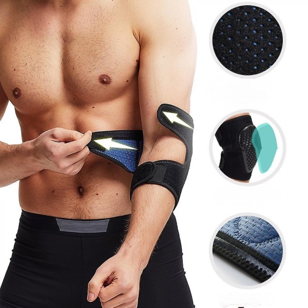Armbågsstöd - Tenniskompressionsärm - Wrap för golfare, bursit, vänster Ang höger arm - Stödband för tendonitis