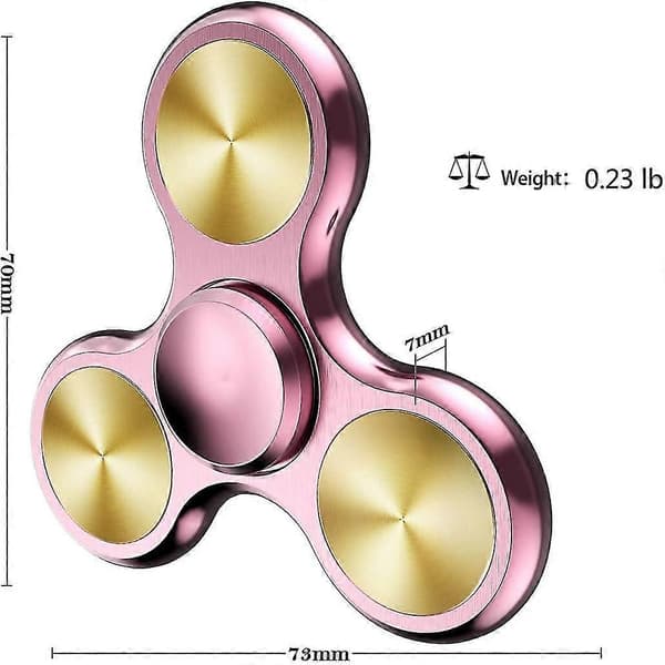Fidget Spinner-legetøj i rustfrit stål - højpræcision til stresslindring A-rosegold-solid