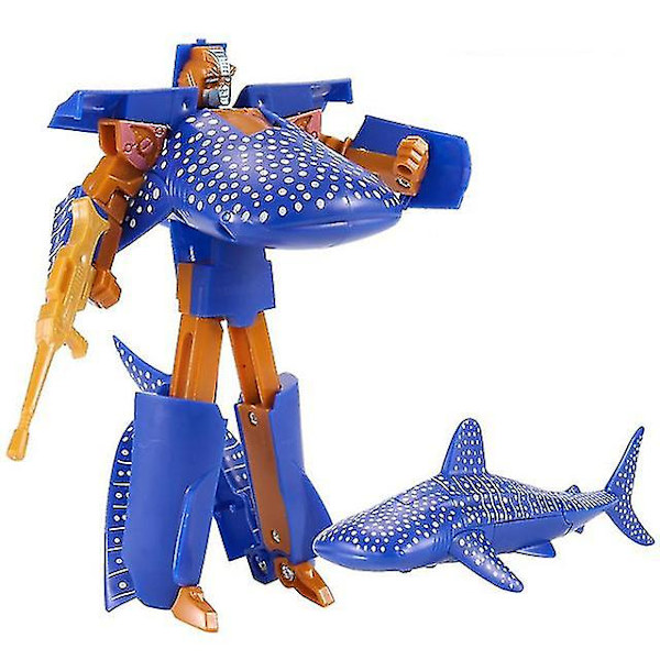 Transformation Sea Life Robotleksaker Späckhuggare Delfin Vithaj Deformation Plast Pojkar Actionfigur Barnleksaker whale shark