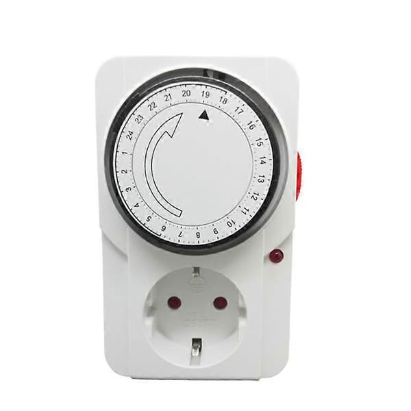 Mekanisk daglig programmerer inter.LED 3000 W. Mekanisk daglig programmerer stikkontakt, hvit farge, 16A