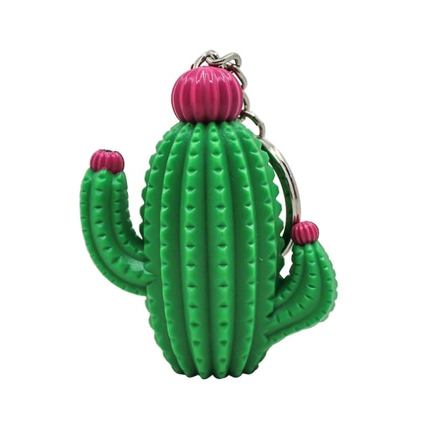 Cactus Nyckelring Led Belysning Ljudande Nyckelring Bag Hängande Charm Bilhängande Dekoration Party Favors