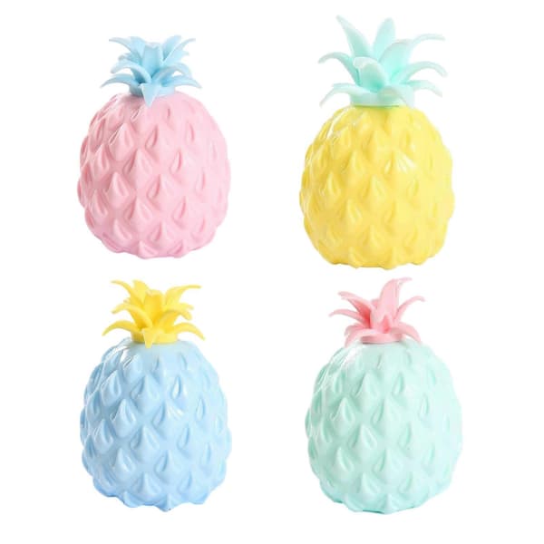 Ananas Stresslegetøj – Til Ro & Afstressning – Lys Farve & Sjov