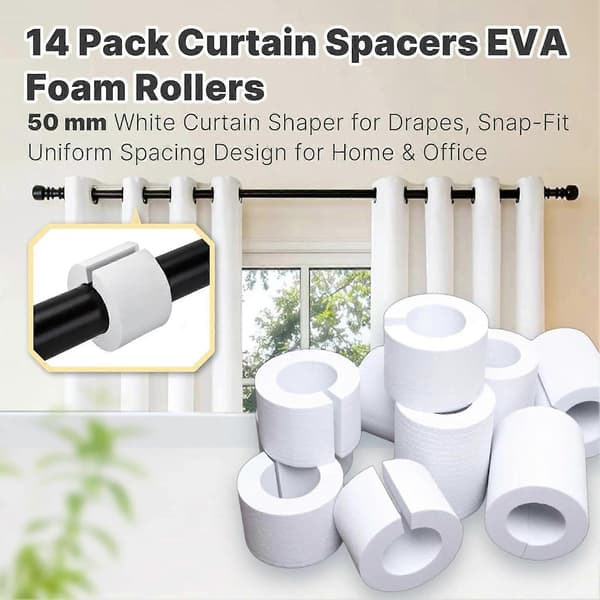 Gardinavstandsstykke for plissering og fold og samling og oppheng og drapering og panel S 5pcs