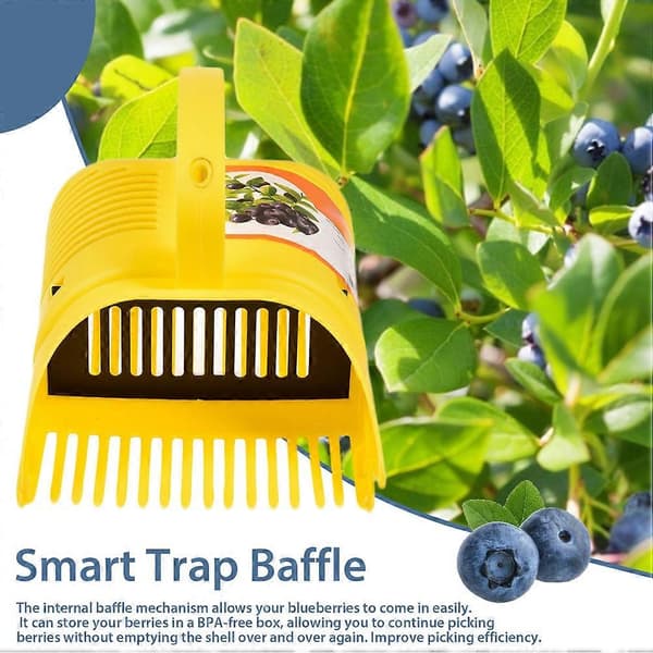 Blåbærplukker Plast Bærplukkerværktøj Blåbærrive Høster til Blåbær Tyttebær Huckleberries