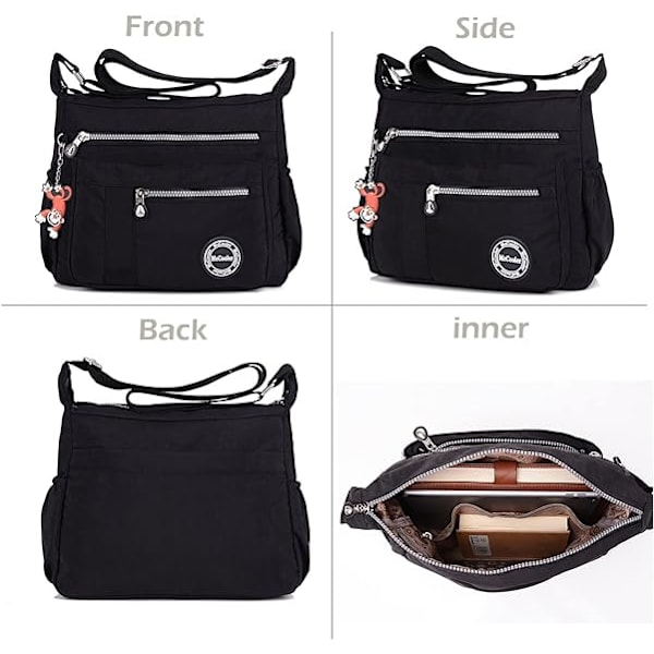 Vattentät axelväska, casual messenger bag, damväskor, lätt axelväska, sportväska, skolväska, handväska för skola, resor