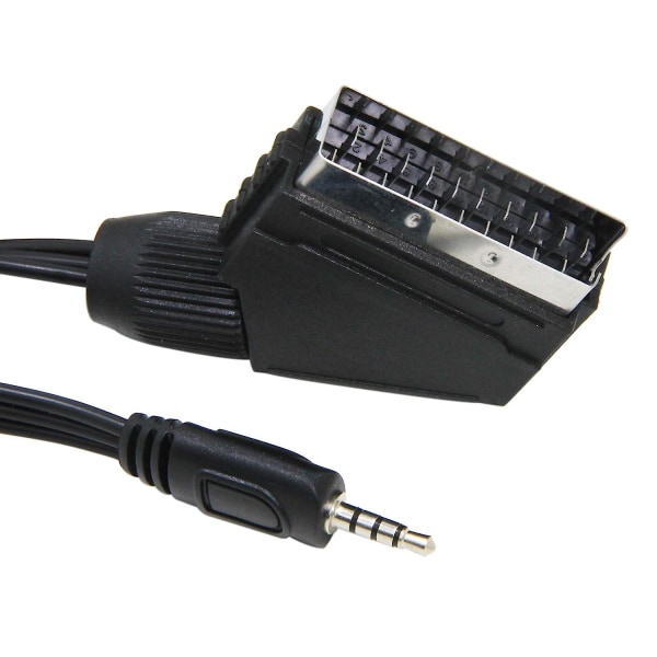 Scart til 3,5 mm, 1,4 m 3,5 mm Mini Jack til Scart-kabel til TV, hovedtelefoner og højttaler