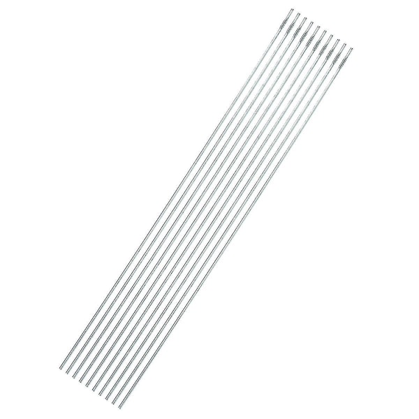10 stk aluminiumsveiseelektroder Fluxkjerner lavtemperaturloddetråd Aircondition Aluminium Reparasjon av sveisestaver Sølv 33cm*0,2cm