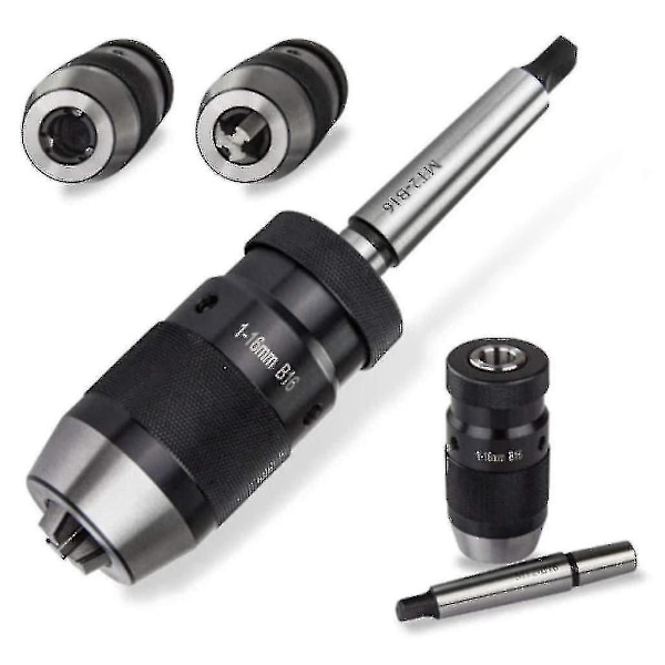 Borrfoder Snabbspännings Borrchuck 1-16mm B16 Med Koner Mk2 Auslappenblappe Skick: Ny