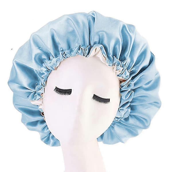 Satin Silk Bonnet Sovmössa Extra Stor Dag- och Nattmössa Hatt
