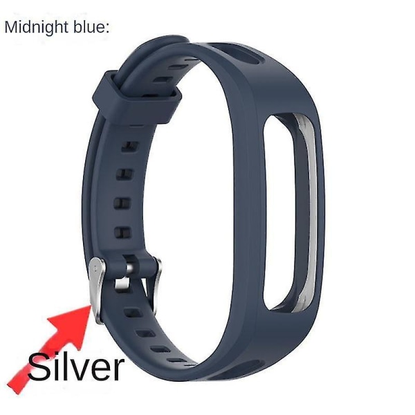 Reservearmbånd i silikon til Huawei Band 4e 3e Honor Band 5 Løpsstropp Håndledd Black