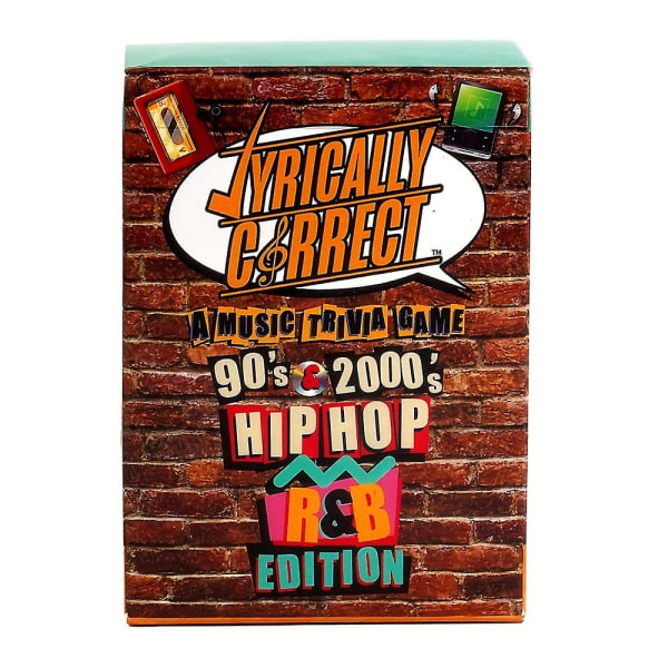 Lyriskt korrekt 90- och 2000-tals hiphop och R&B-musik Trivia Kortspel Familjesammankomster Vuxenfestspelgåvor