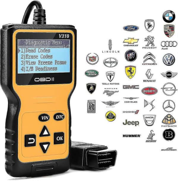 Auto Diagnostic Scanner Værktøjer Autolæser Billæser Læs og Slet Fejlkoder Motorregistrering-FCY