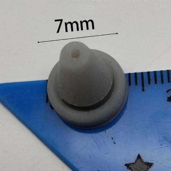 50x 7mm Dusjhode Erstatning Silikon Dyser Erstatter Sprayhull Dyser Dyp Grå Light Gray