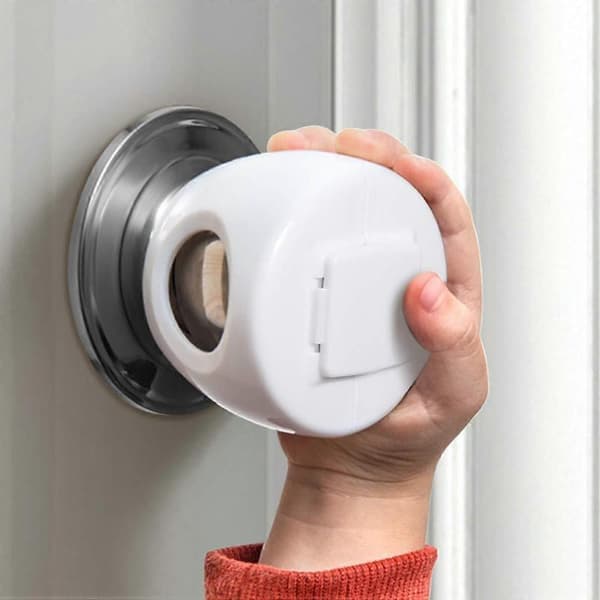 Dörrknoppsskydd för barnsäkerhet, barnsäkra dörrknoppsskydd, uppgraderad design barnsäkerhetslås för dörrknoppar 2pcs