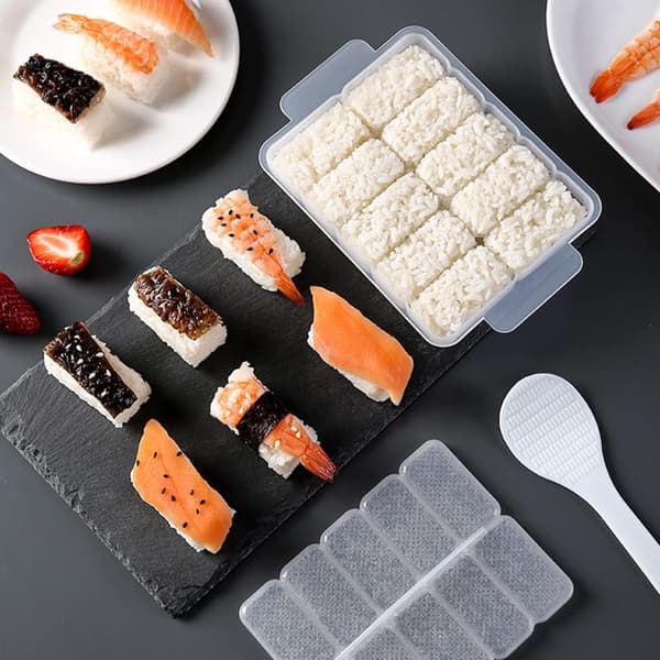 10 i 1 Mini Japansk Onigiri Sushiform, Nigiri Bento Risbollsform Rektangulär Sushimaskin