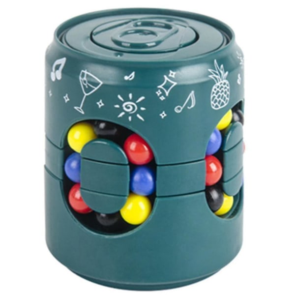 Magic Cans Circle Spinner Magic Cube Puzzle Fidget Toy Dekompresjon Stress Relief Finger Leker Gave green