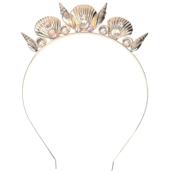 Shell kotilo muotoinen hiusvanteet metalliseos kruunupäänauha koristeellinen päähine Luova päähineet naisille tytöille kultainen H A