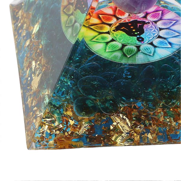Positiv energi krystalpyramide, epoxykrystal, healing, krystalpyramider til meditation, heldig dekoration