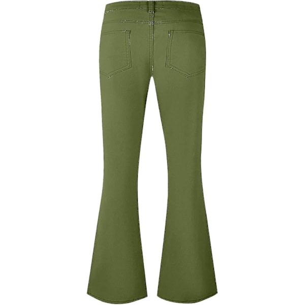 70-luvun discohousut miehille, miesten leveälahkeiset farkut, 60- ja 70-luvun leveälahkeiset, vintage-farkut miehille A002-army Green X-Large