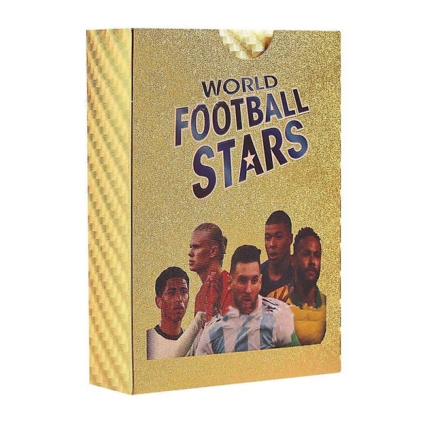 Fotbollsguldkort 50 kort Roliga kort Barnleksaker Guld Gold 1 set