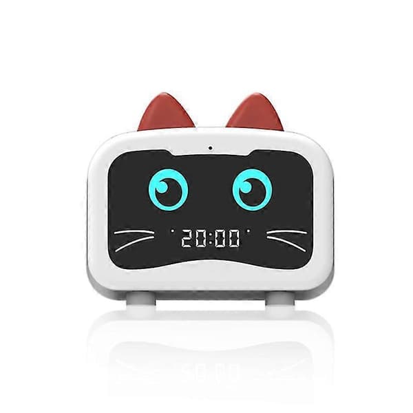 Søt digital vekkerklokkehøyttaler (hvit)