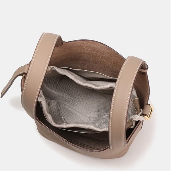 Large Leather Bag in Sky Blue with Lychee Texture Design Sky blue