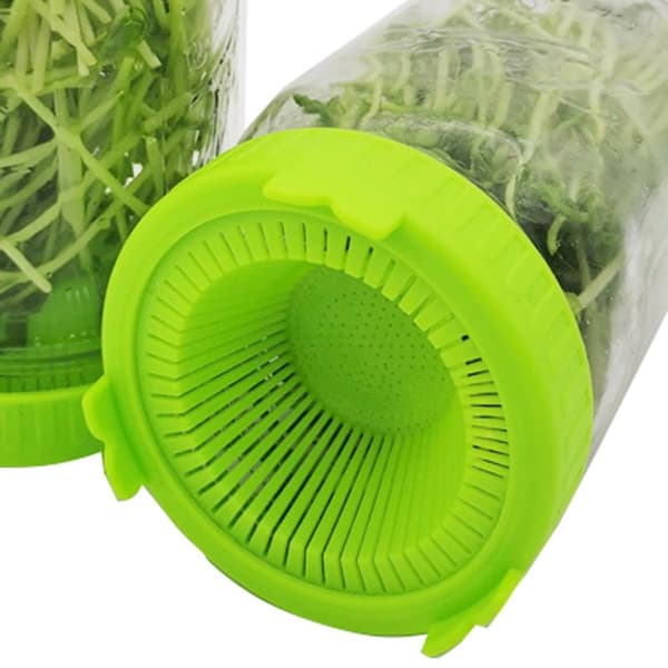 Sprouting Lids for 86mm Wide Jars, Micro Greens Growing Kit Efficient Sprouting Food Grade Materials, Ideal for Broccoli Lentils Beans