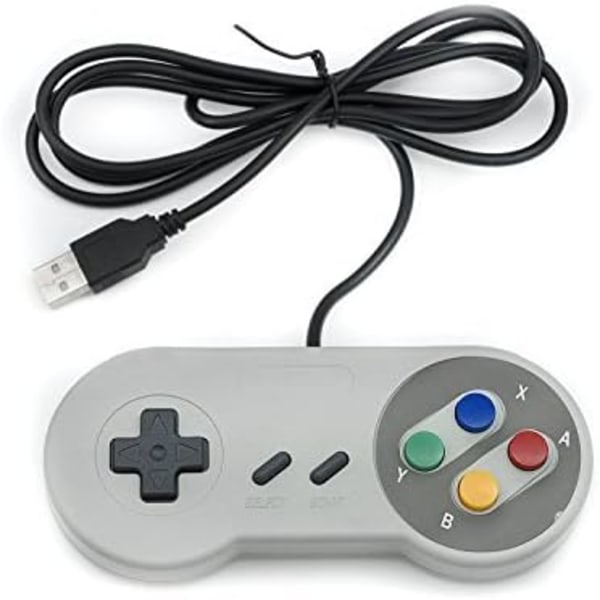 QUMOX 2X SFC Gamepad för spel för Windows PC USB Super Famicom