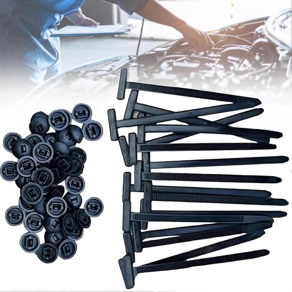 Plastbuntbandssats Slitstarka Nylonfästremmar Black 160pcs