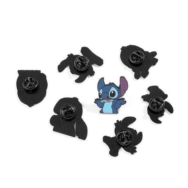 7 stk tegneserie Lilo & Stitch Broche Pins Badge Pin Til Rygsække Tøj Jakker Hatte Dekoration Gaver 7Pcs