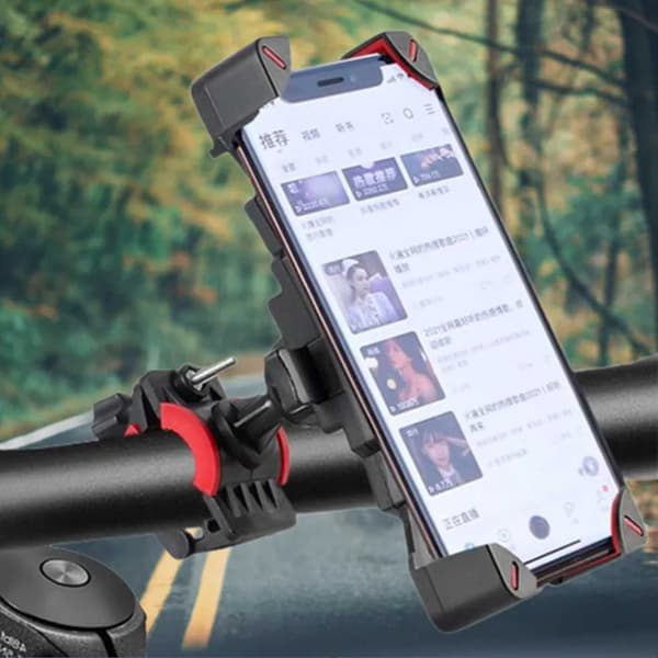 Automatic Mobile Phone Holder for Bicycle, Electric Scooter, Moped, Motorcycle 4.7-6.8\" Black black