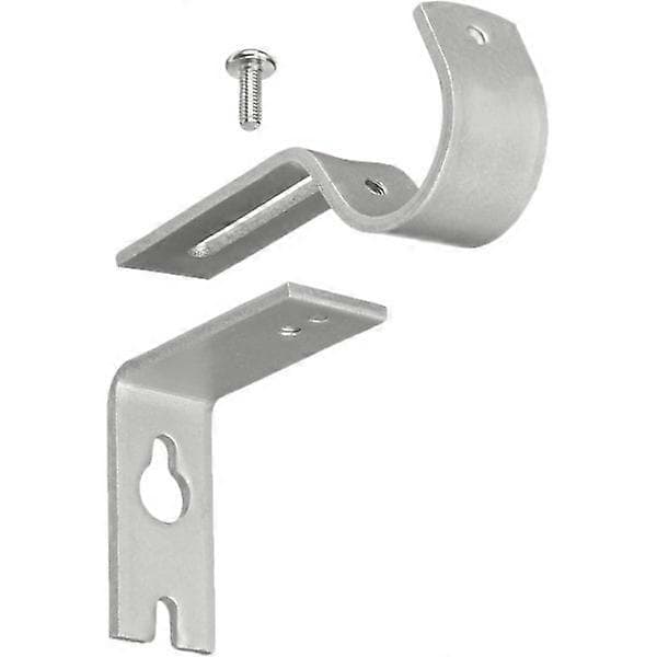Justerbara väggfästen för gardinstänger, 2-pack, silvernickel