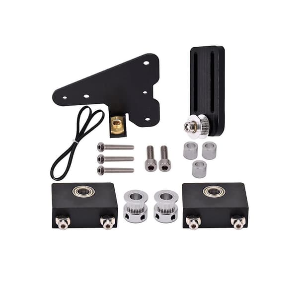 1 sæt 3D-printertilbehør Dobbelt Z-akse Opgraderingssæt 3D-printerdele Til -3v2 Pro Printer black  silver