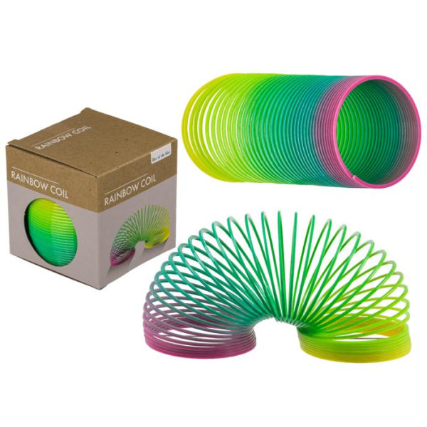 Slinky Spiral Trappefjeder Regnbuefjeder flerfarvet multicolor one size
