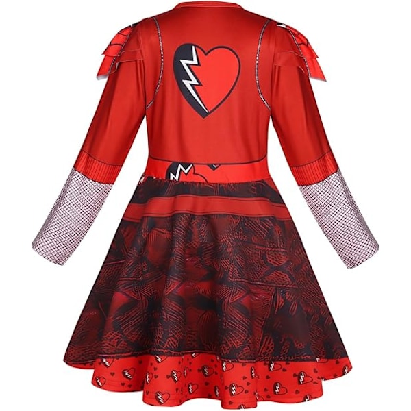 Descendants Rise of Red Kostume Piger Halloween Kostumer Outfit Prinsesse Kjoler Børn Lange Ærmer Cosplay Tøj Red 130cm