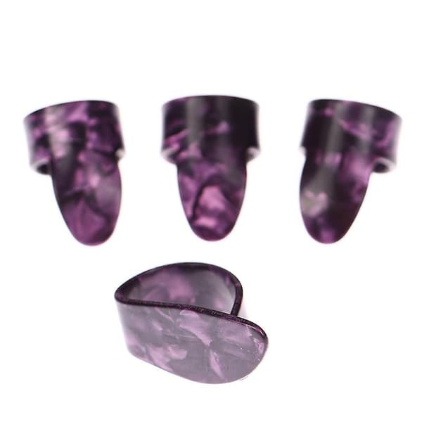 4 st Gitarrplektrum Hylsa Tumme Fingerplektrum För Akustisk Basgitarr Black 4 Pcs