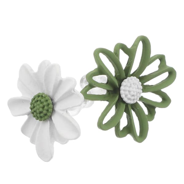 Resin Daisy Studs Boho Daisy Blomsterøreringe til kvinder 1 par minimalistisk stil