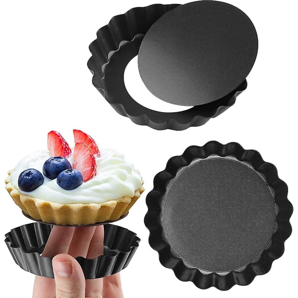 6 Pieces Tart Mold, Small Pie Dish Quiche Mold, Tartlet Mold With Removable