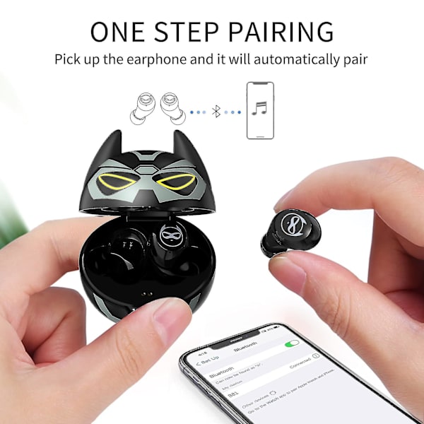 Bluetooth trådlösa öronsnäckor för barn i örat hörlurar vattentäta Hifi-ljud hörlurar med mikrofon touch-kontroll öronsnäckor för iOS Android