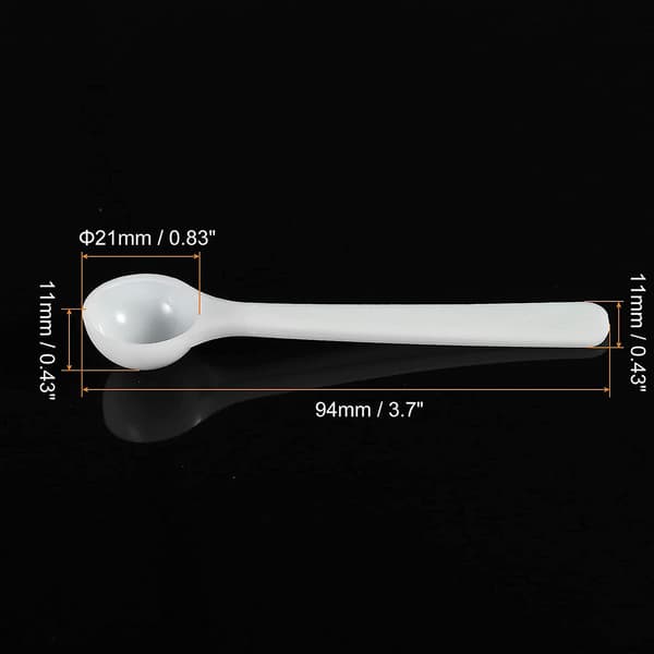 Mikroskedar 1 gram måttskopa plast rund botten mini sked 50 st